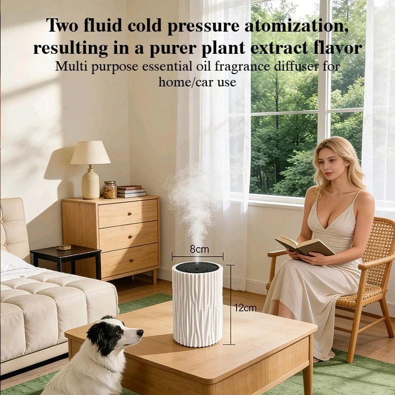 Portable Car Mounted Aromatherapy Machine Rechargeable Essential Oil Diffuser Fragrance Sprayer for Vehicle Household Use