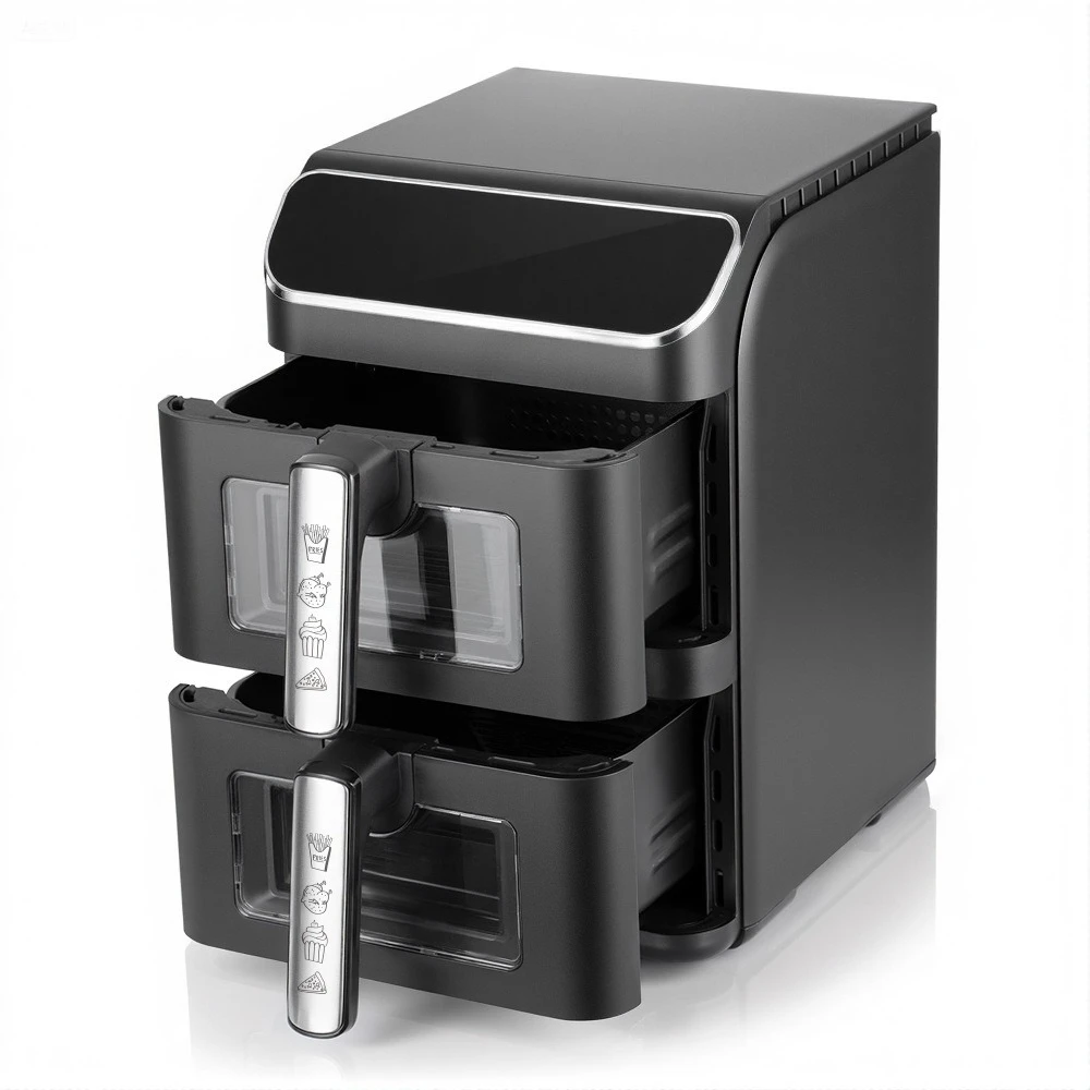 

2026 Double-layer air fryer with 6L+6L large-capacity pots suitable for home use featuring multi-functional intelligent design