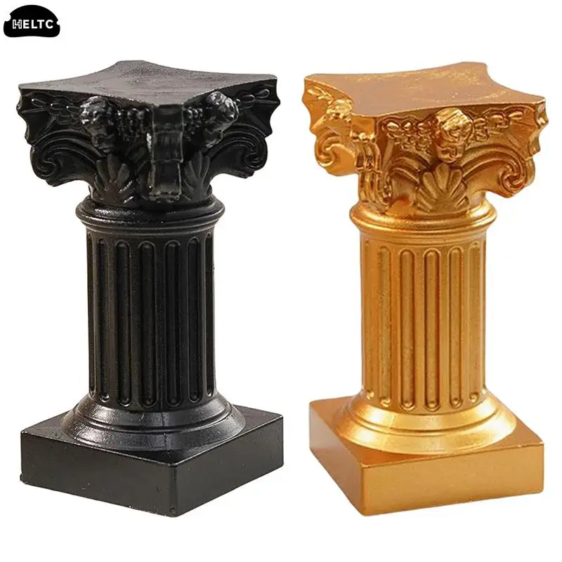 1PC Roman Pillar Greek Column Statue Pedestal Candlestick Stand Figurine Sculpture Indoor Home Dinning Room Garden Scenery Decor