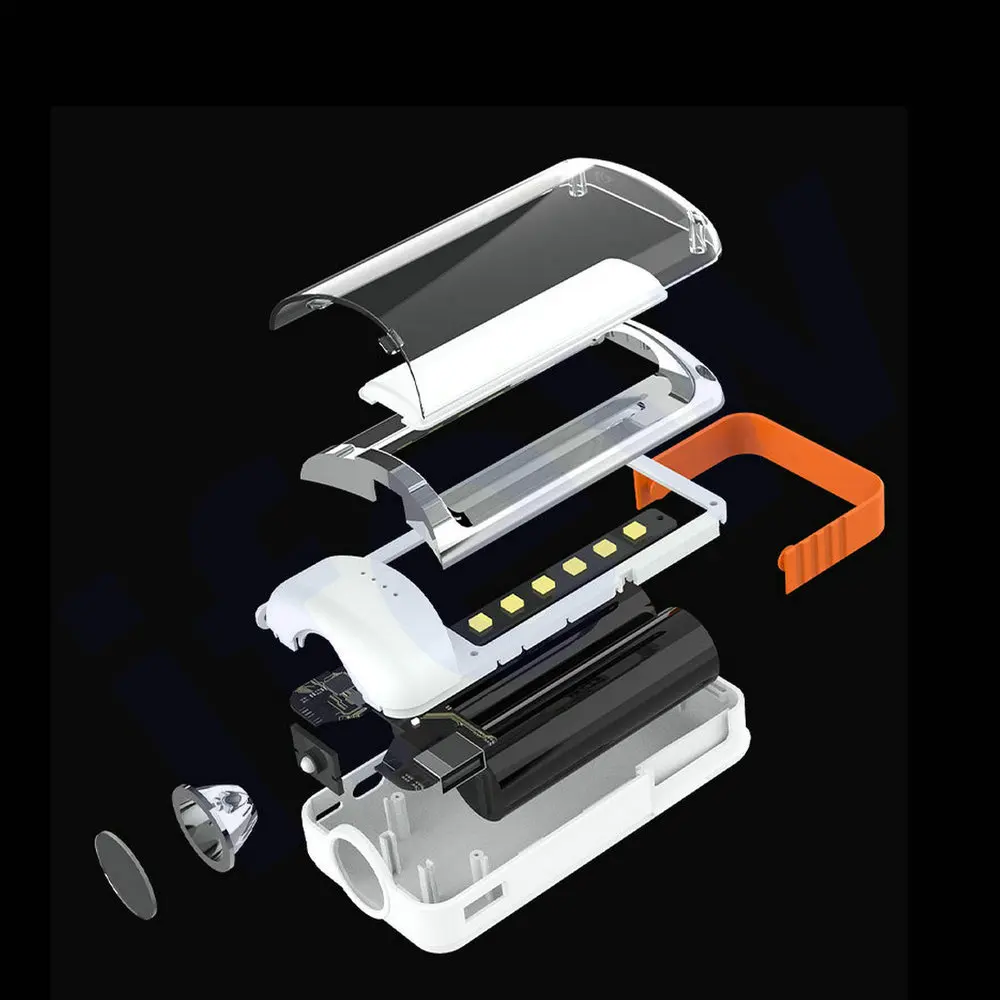 21700 Power Bank Battery Storage Box Housing With LED Camping Lamp Flashlight Battery Case Battery DIY Shell Holder Removable