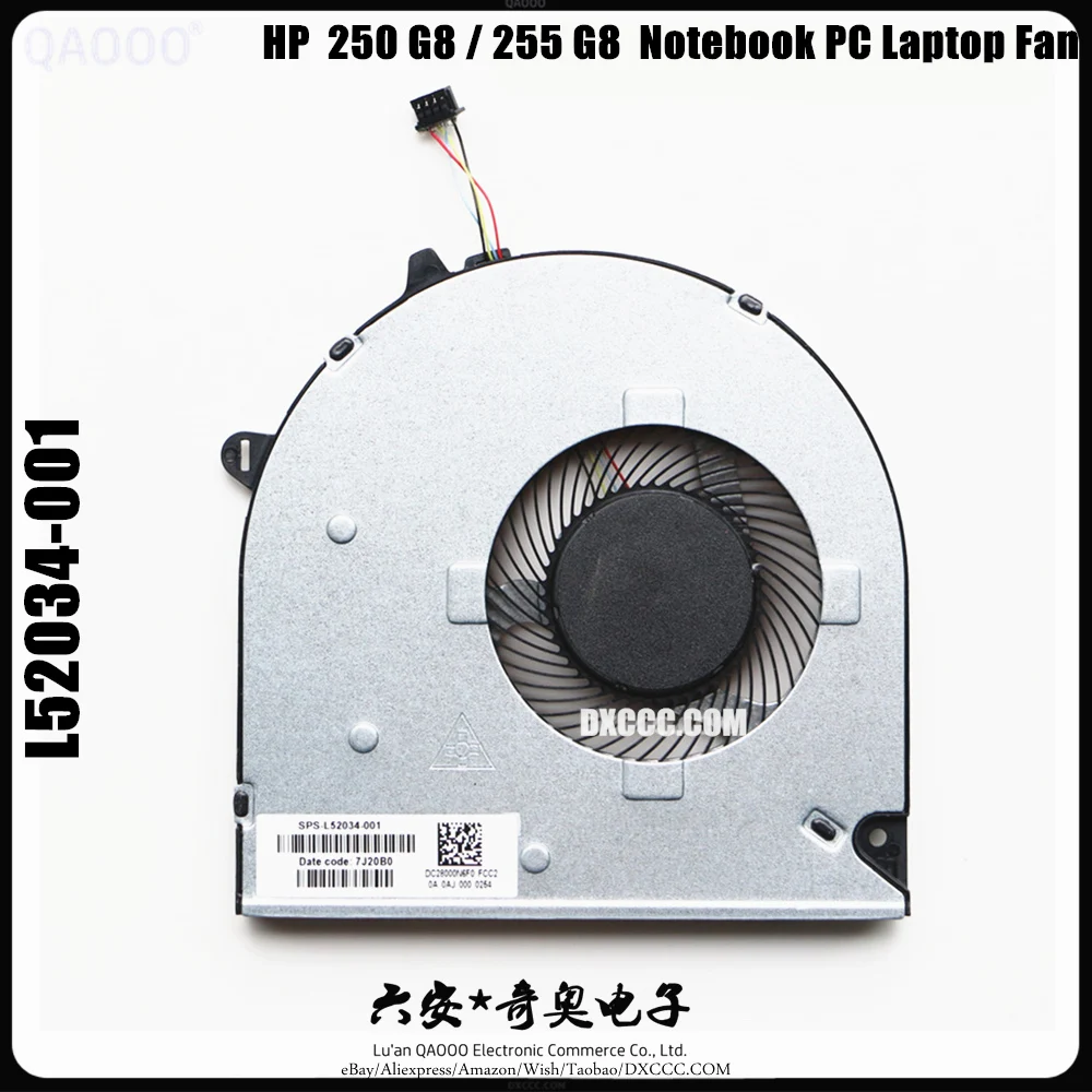 LAPTOP CPU COOLER FAN FOR HP 250 G8 / 255 G8 / 255 G9 / 250 G9 / 15-GW / 15-GW0013la / 15-GW0005la Notebook PC Laptop Fan