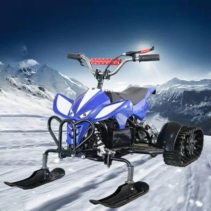 

Adult Snowmobile, Double Ski Full Steel Frame Electric Drive Winter Vehicle, 2-Person Capacity for Trail Riding & Ice Sports