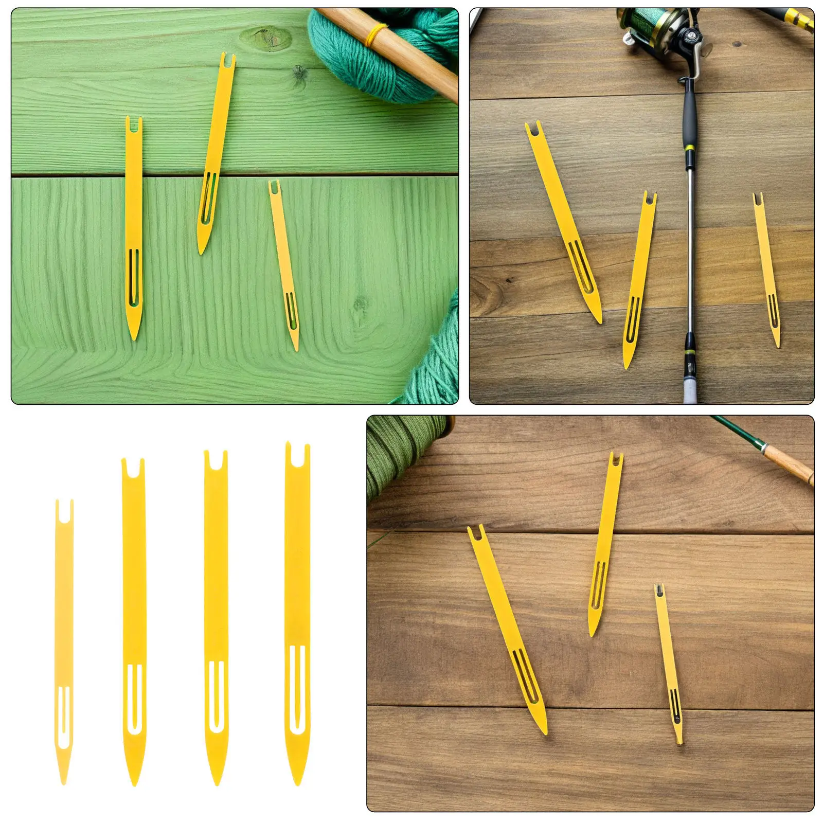 Fishing Net Repair Needles 24 Piece Plastic Netting Shuttle Set for Mending Weaving Freshwater Saltwater