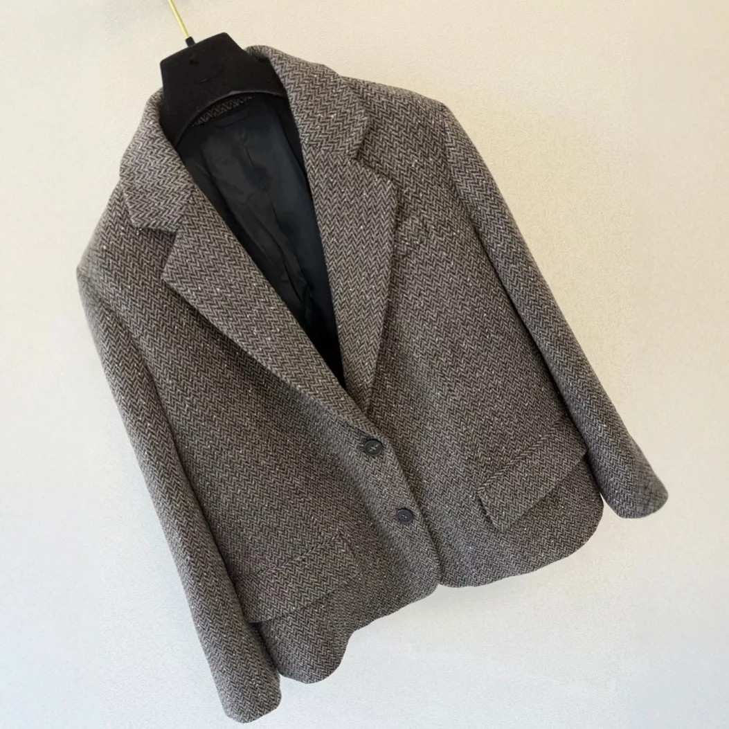 Women's 2026 Autumn Winter New Wool Suit Jacket