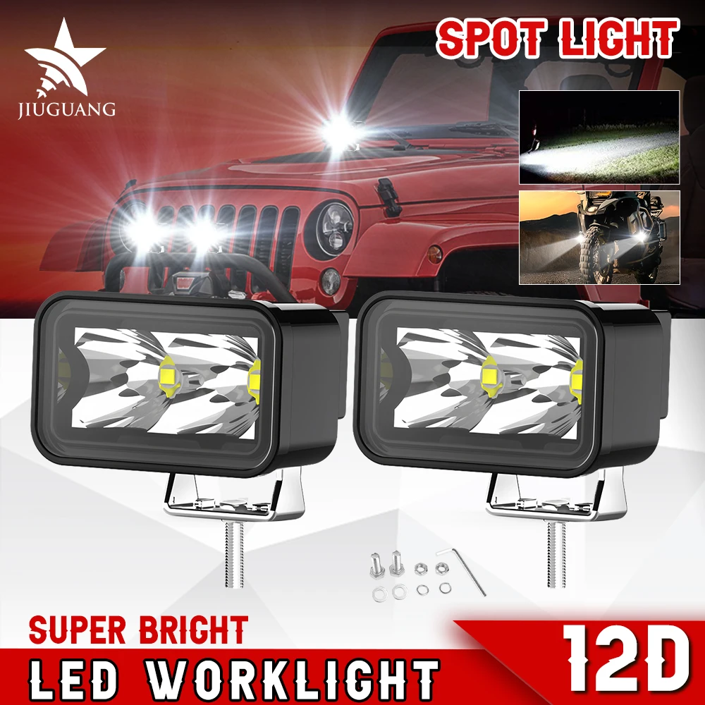 

HL Led Driving Light Small Lamp Pods Ditch Lights 6000K Светодиодные противотуманные фары Резервное освещение для 4x4 авто мотоцикла внедорожника ATV 12V