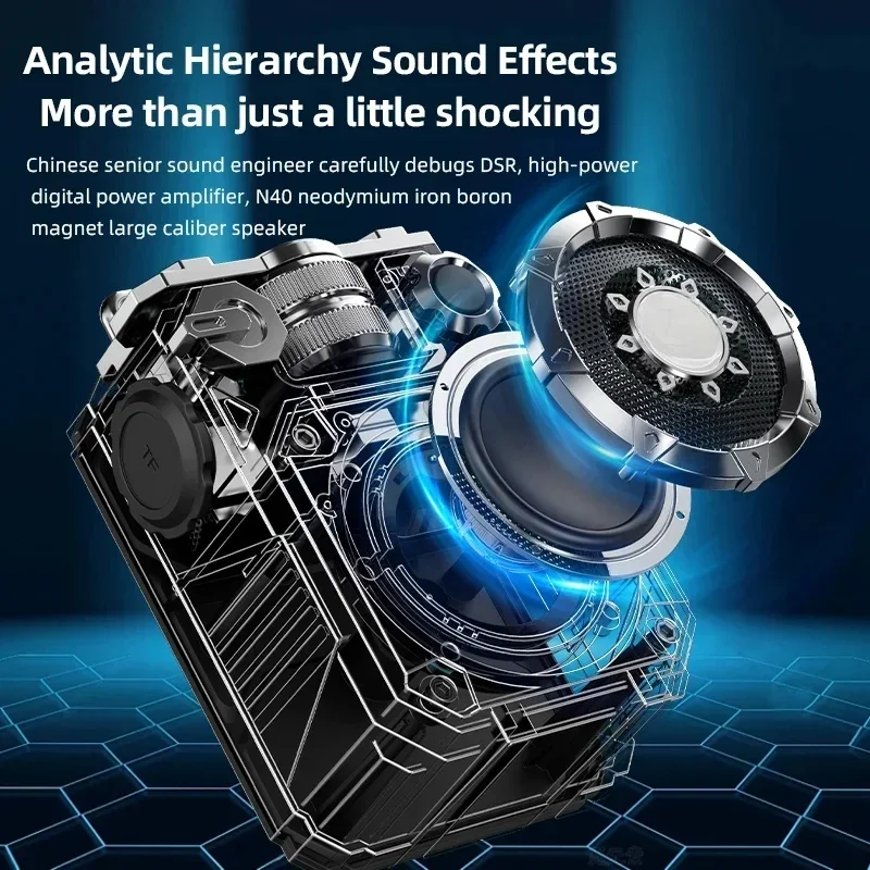 Mini Portable Bluetooth Speaker Customize Subwoofer Creative Super Bass TF Card Insertion Wireless Sound Box Cool Music Player