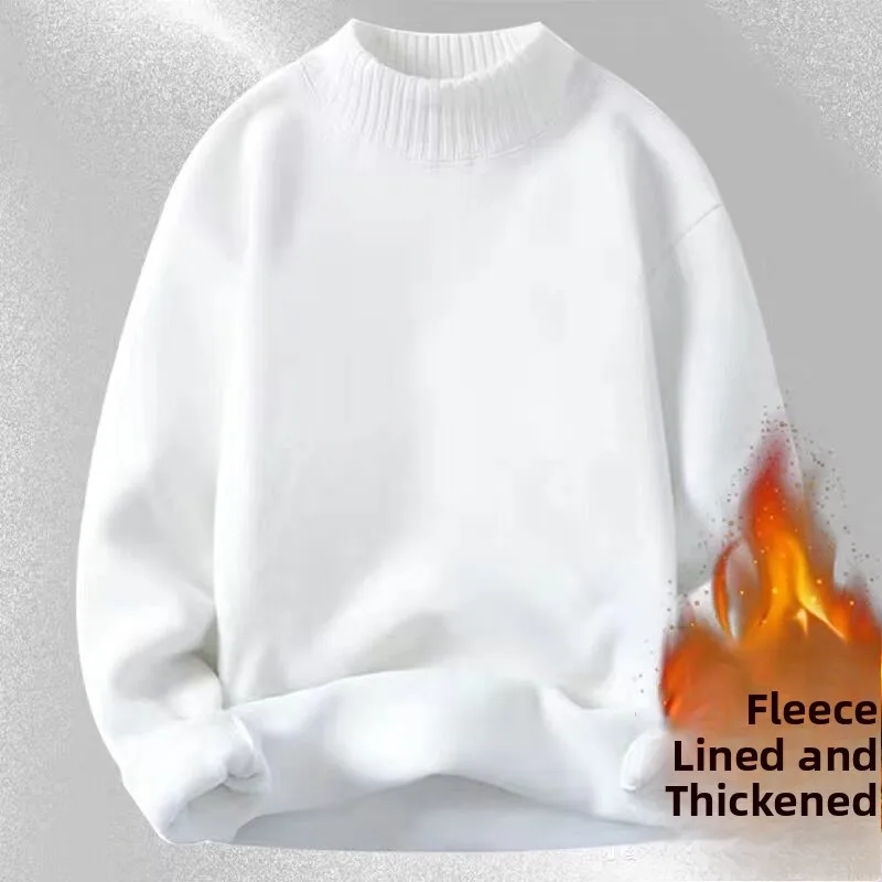 

Мужской вязаный свитер Thiened Fce, модный молодежный зимний длинный све, базовый слой, теплый топ для студентов