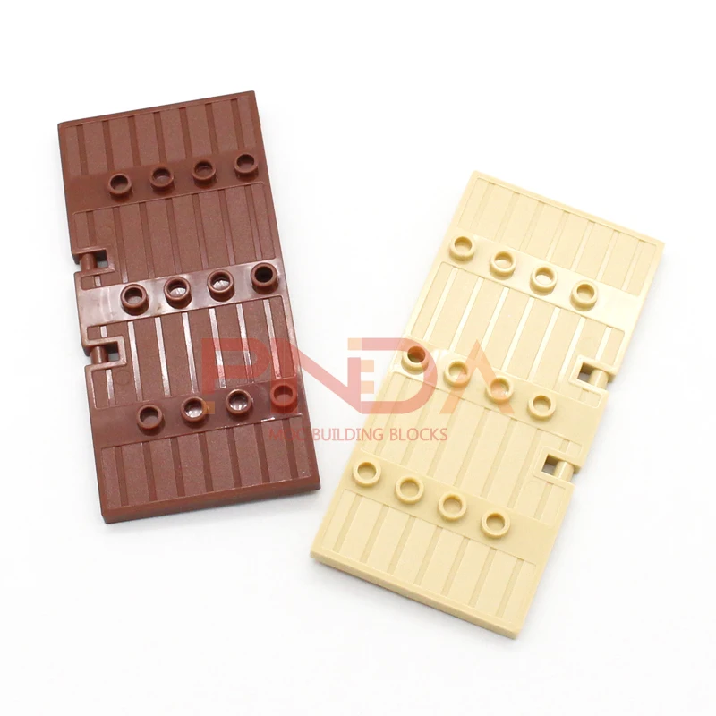 4 قطعة MOC لغز الجسيمات 87601 نصف ورقة بوابة خشبية كبيرة اللبنات بوابة خشبية ، القلعة القديمة ، برج القلعة ، بوابة المدينة