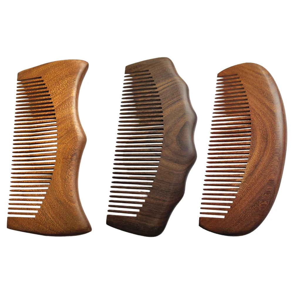 

3Pcs Wood Comb Sandalwood Hair Comb Anti-Static Detangler for All Hair Types Women Daily Styling Tool
