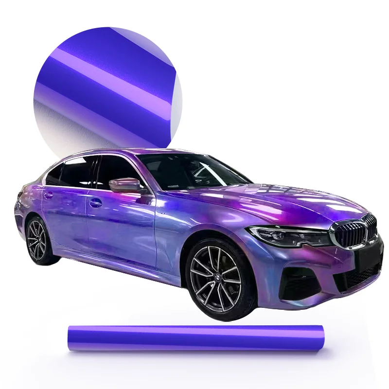 

VSIN 7.5 Mil 7-9 Yrs Warranty TPU Hot Healing Hydrophobic PPF Color Changing Flip-Blast Purple Car Wrap Film