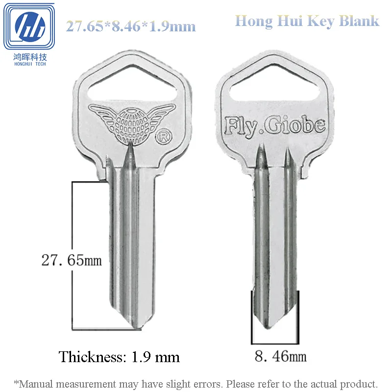 5-100Pcs FIY Square Flying Ball Key Blank Copper Material Round Unit Door Key Embryo Uncut Blank Key For Hotel Civil Door Lock