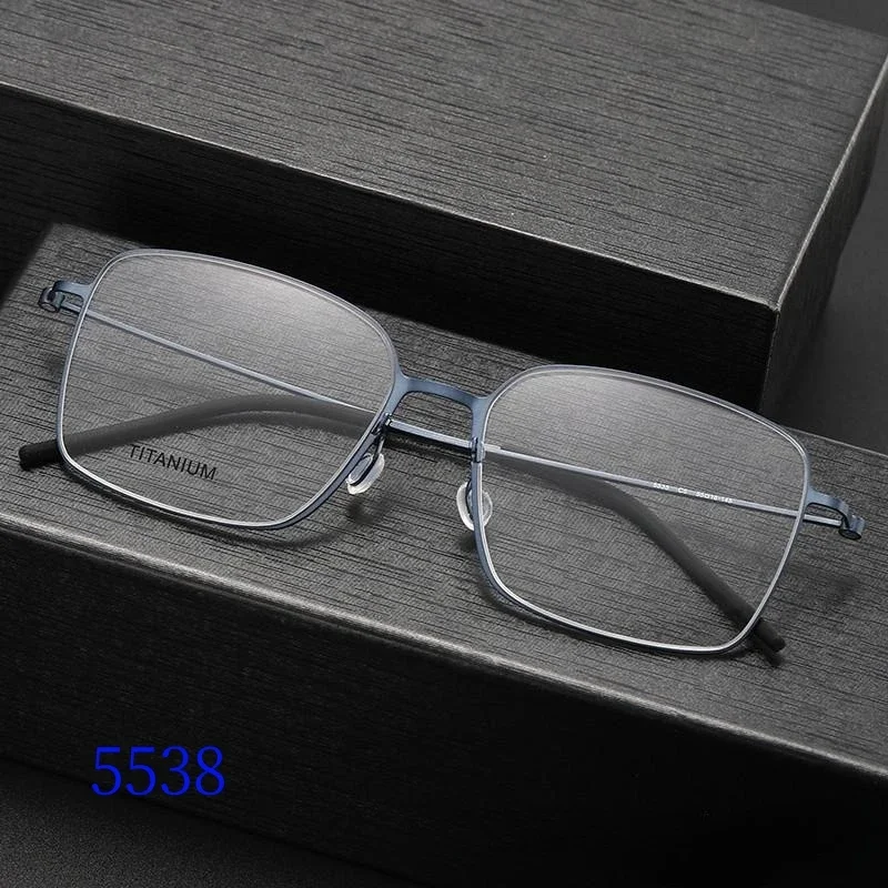 

Rectangle Hadnmade Men Glasses Frame 5535 Denmark Brand High Quality Titanium No Screw Glasses Frames Optical Ultra-light