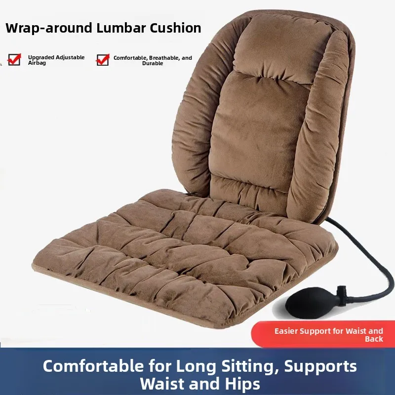 

Подушка для офисного кресла и автомобиля, эргономичная, для поддержки спины, предотвращающая усталость, из плюшевого материала, в европейском стиле, для дома и декора.