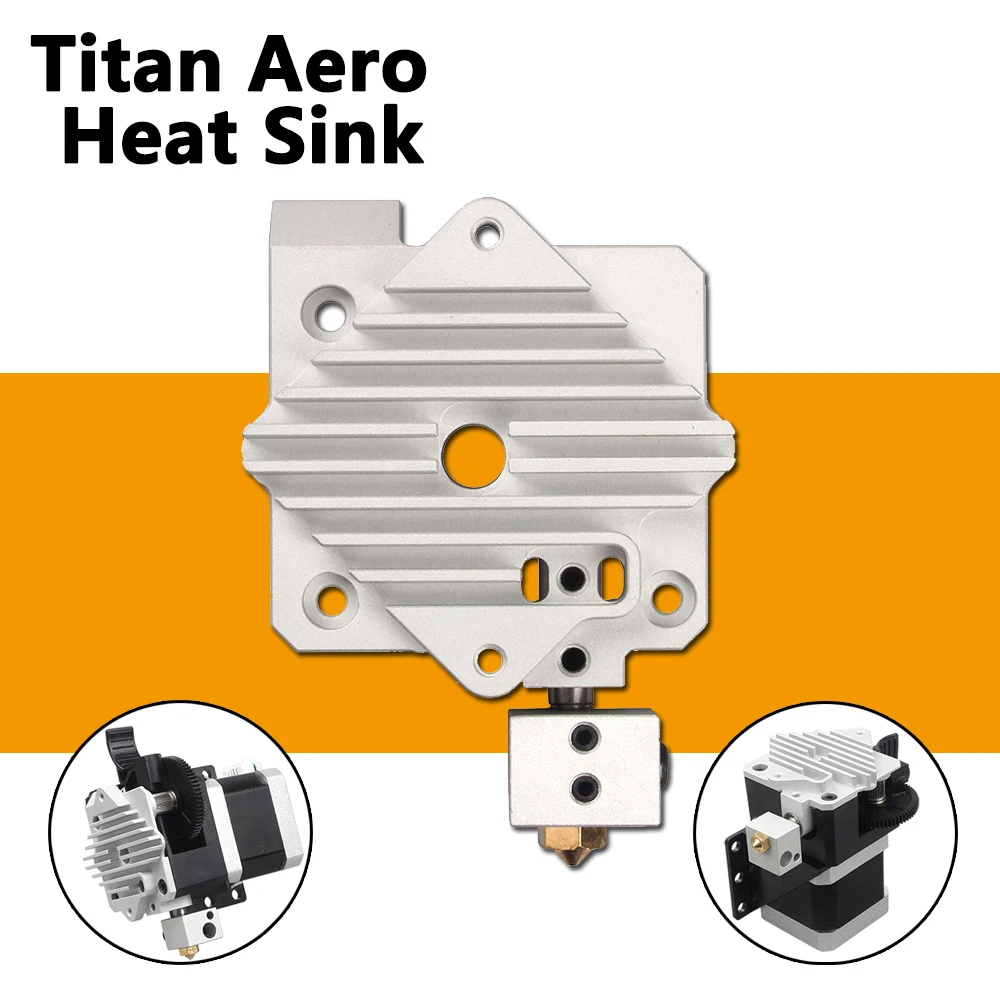 XCR3D piezas de impresora Titan Aero, disipador térmico de aluminio, bloque de refrigeración V6, extrusora titan de corto alcance, radiador de