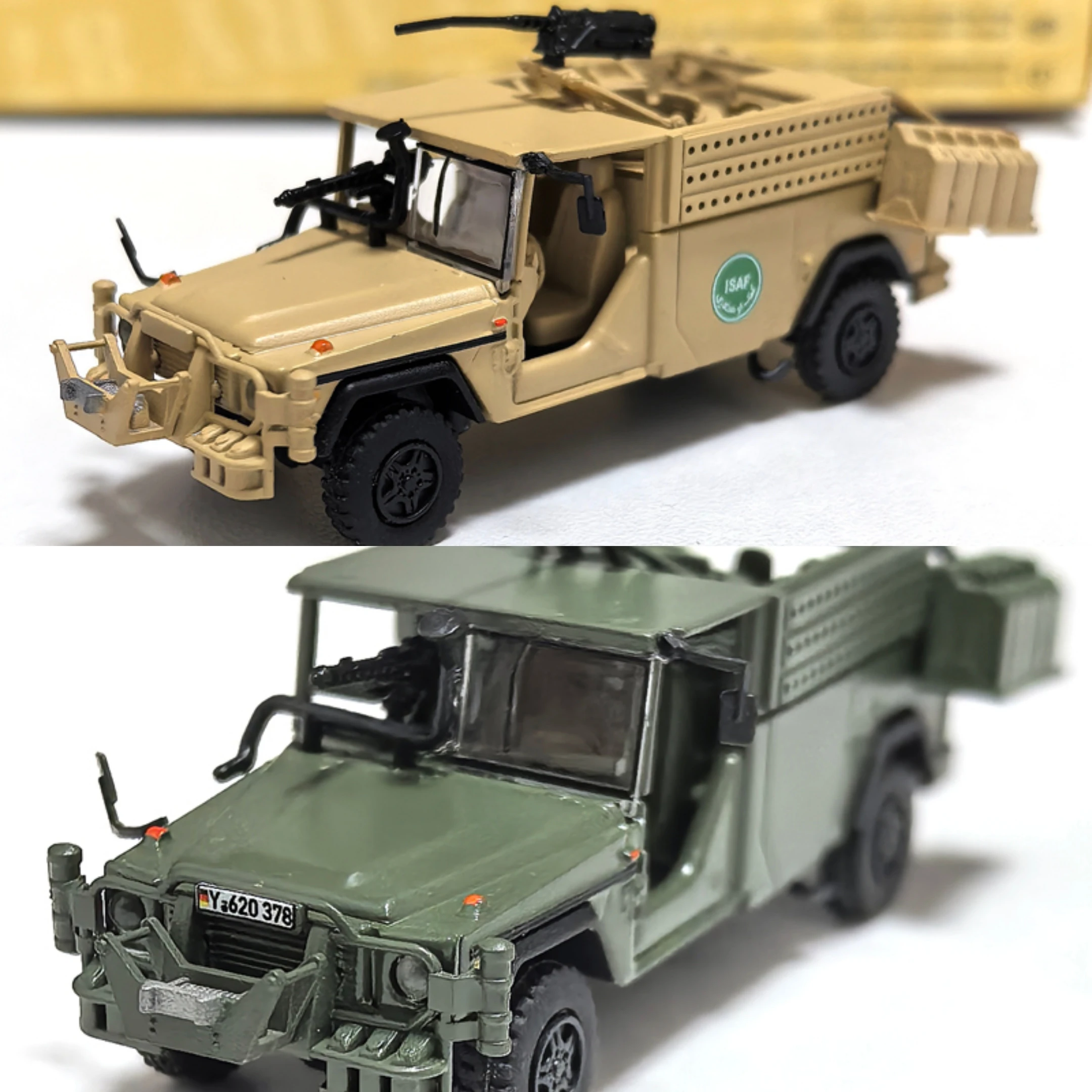 

Schuco 1:87 Scale Mercedes-Benz G Serval Modified Military Armed Jeep Plastic Car Model Collectible Toy Gift Souvenir Display