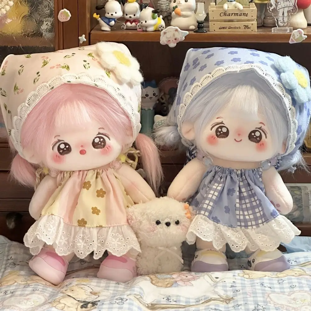 Camisole Skirt Cotton Doll Clothes Set Pastoral Style Dress Up Cotton Doll Suit Cute Scarf Plush Dolls Clothes Children's Gift