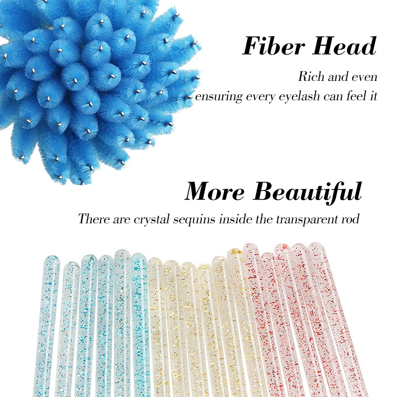 50 pz Spazzole Per Ciglia Usa E Getta Strumenti di Estensione Delle Ciglia Pennello Per Sopracciglia Mascara Bacchette Applicatore Spoolers brosse cils