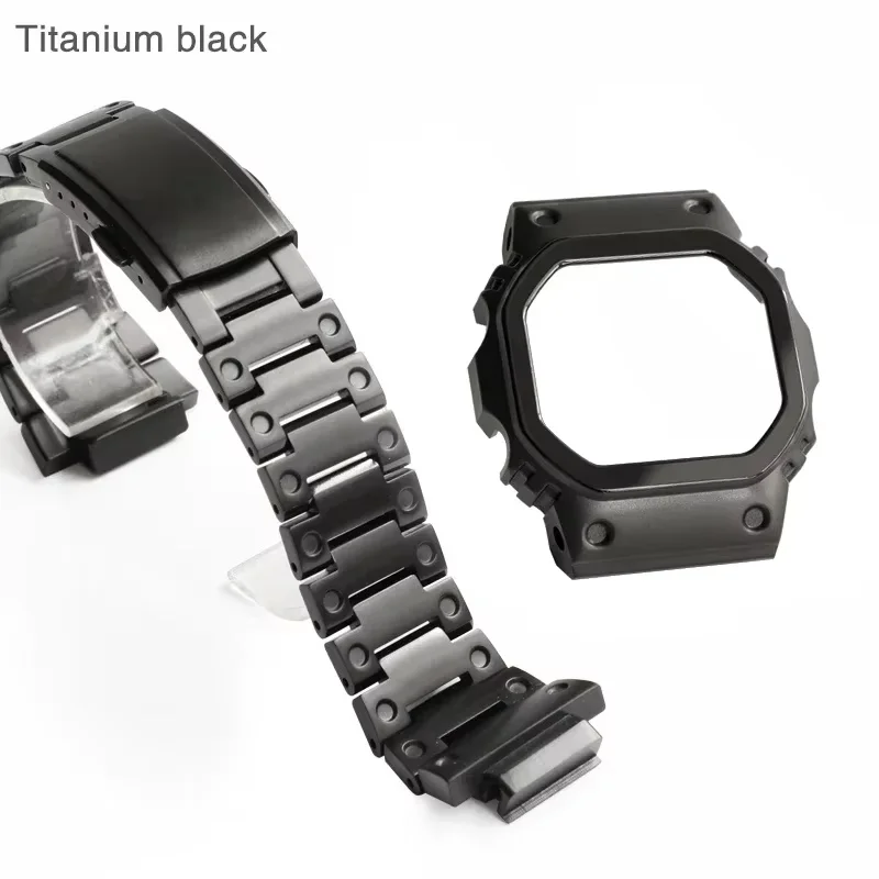 

Titanium For Casioak Case 5600 5610 GMW-B5000 5035 Mod Kit Watch Metal Bezel And Strap G5600E GWB5600 GWM5610 DW5600 With Tools