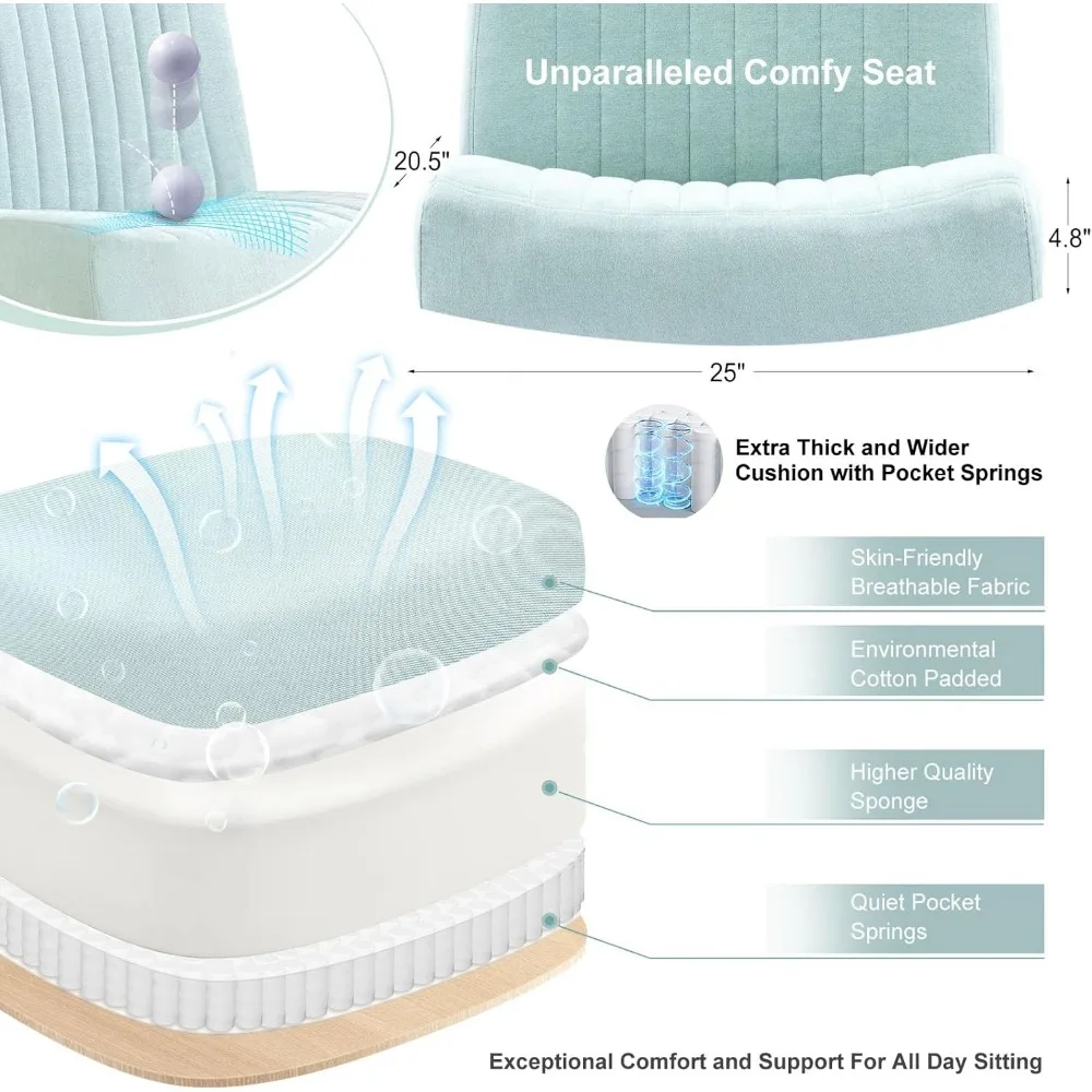 крест-кресло на колесах, офисное настольное кресло из толстой мягкой ткани с перекрестными ножками и подушкой с карманными пружинами, основание двойного назначения, w