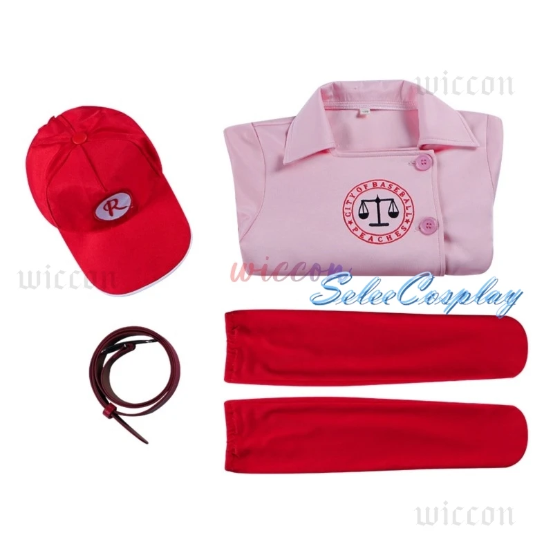 Rockford Peaches Film AAGPBL Damen Baseballkleid Kostüm Cosplay Eine Liga ihrer eigenen rosa Kleid Kostüm Takerlama