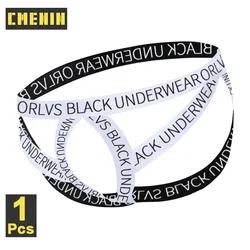 CMENIN Sexy Cotton Gay Jockstrap Men Underwear Thong Cross Strap Hollow Sissy Panties Breathable Sexy Men Thongs Male Underpants