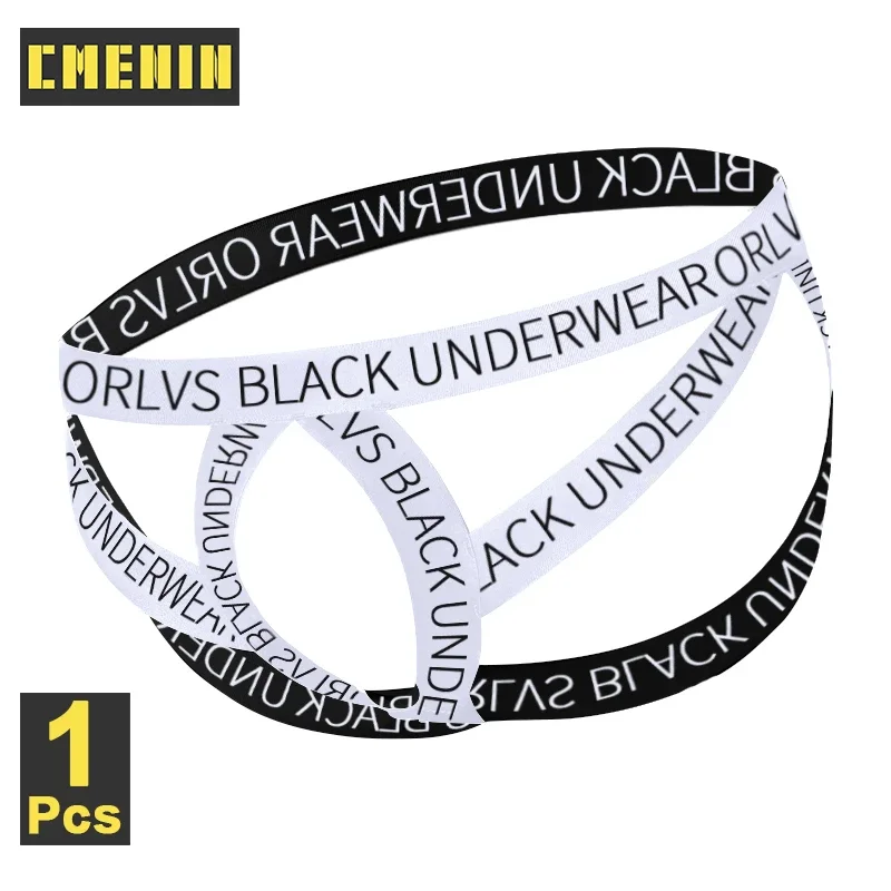 CMENIN Sexy Cotton Gay Jockstrap Men Underwear Thong Cross Strap Hollow Sissy Panties Breathable Sexy Men Thongs Male Underpants