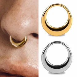 Doearko 1PCS New 16G 316L Stainless Steel Segment Nose Rings Cartilage Clicker Hoop Earrings for Women Hypoallergenic