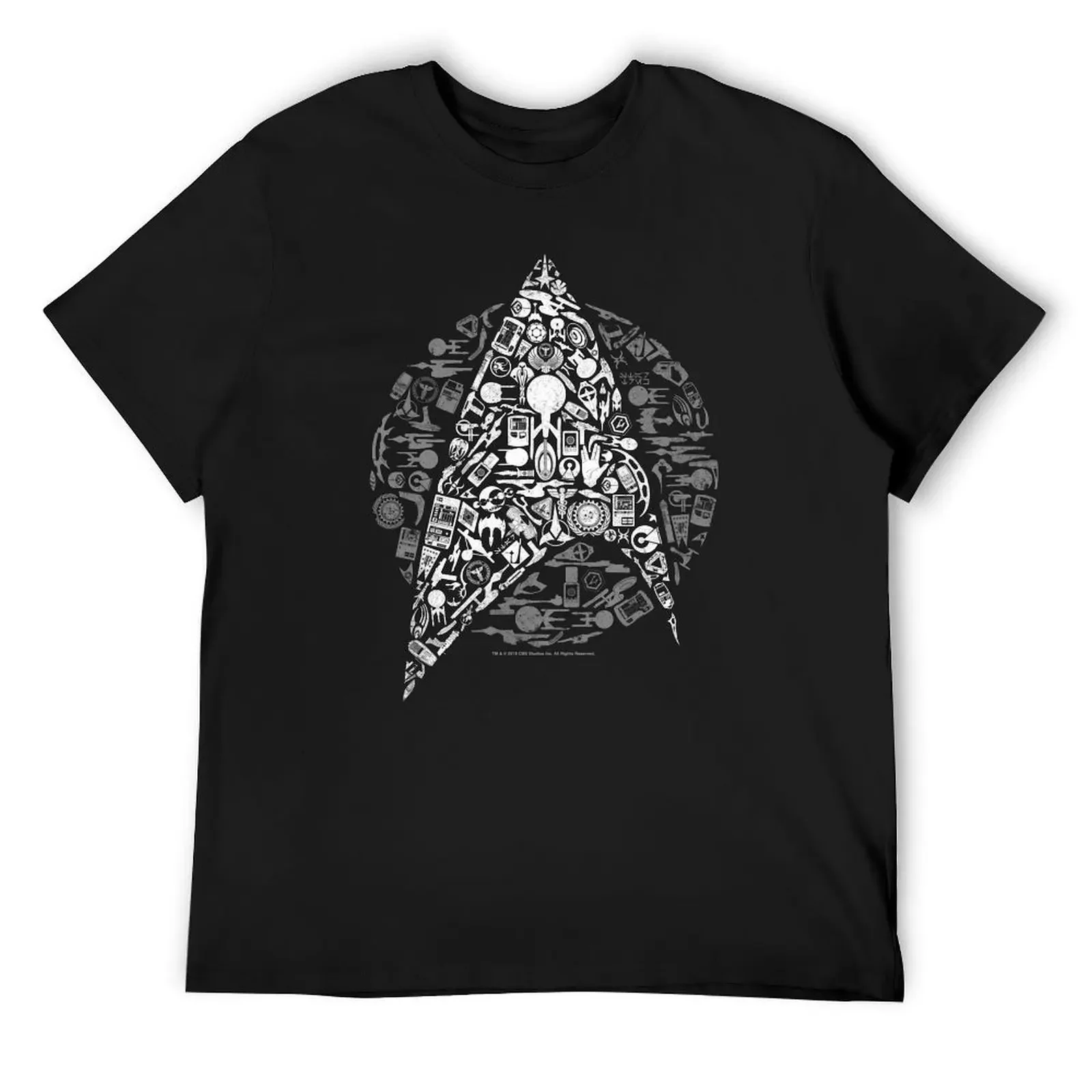 

Star Trek: The Original Series Iconic Starfleet Badge Collage T-Shirt affliction shirts customizeds t shirts for men cotton