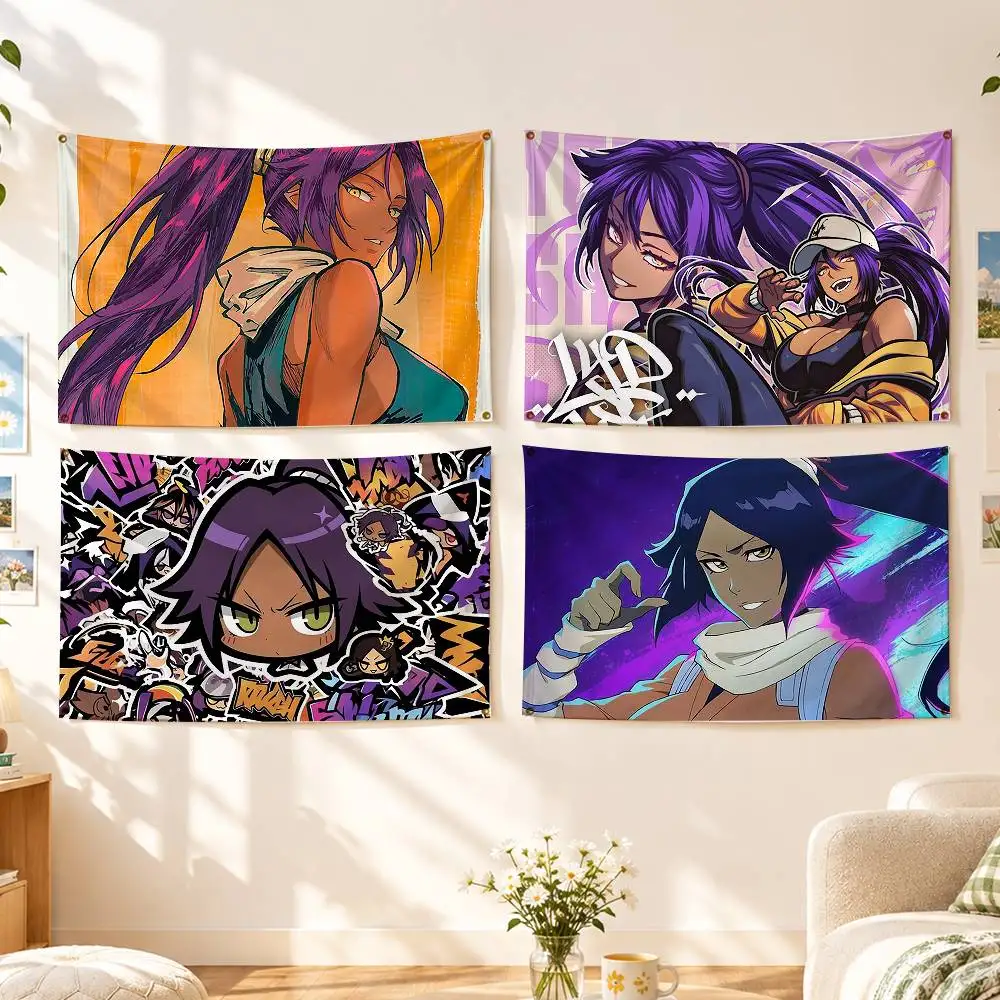Cat Y-Yoruichi Shihouin Bleach Flags Wall Hanging Background Art Banner for Bedroom Home Outdoor Decor