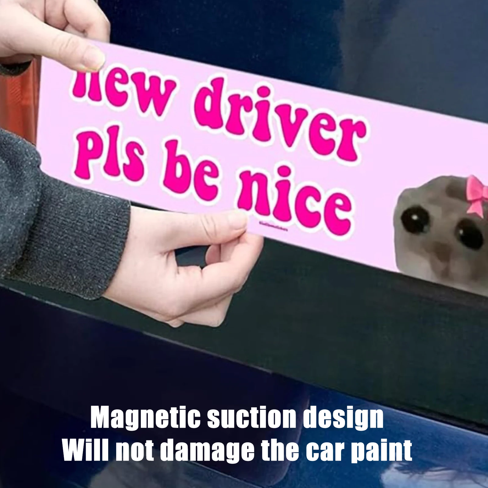 Magnetische Carrosserie Stickers Hoge Temperatuur Resistente Cartoon Stickers Nieuwe Driver Vriendelijke Woorden Stickers