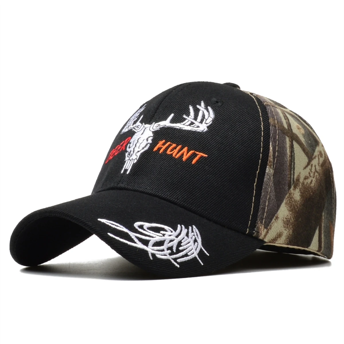 High Quality Animal Patterns Baseball Caps for Men DEER HUNT Letters Baseball Hats Hip Hop Street Dad Hats