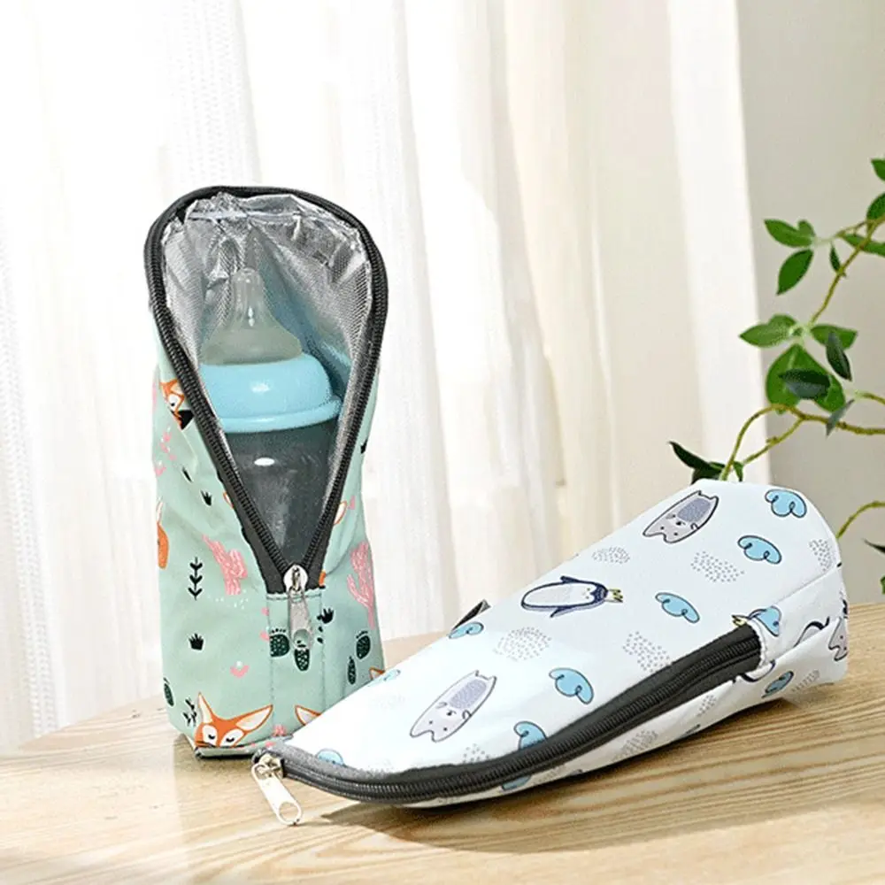 Aluminum Mold Insulation Bottle Bag Cartoon Oxford Cloth Feeding Bags Thermal Milk Bottle Pouch For Storage Cups Drinks