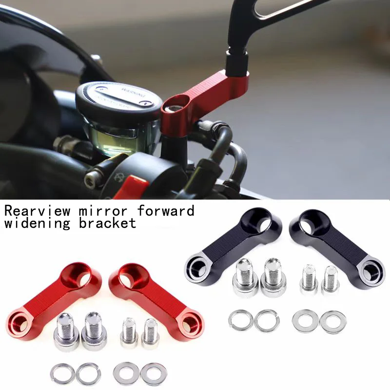 Motorcycle Rearview Mirror Riser Spacers Extension Universal Adapter CNC Aluminum Alloy Base Screw Bracket Motorbike Accessories image 2