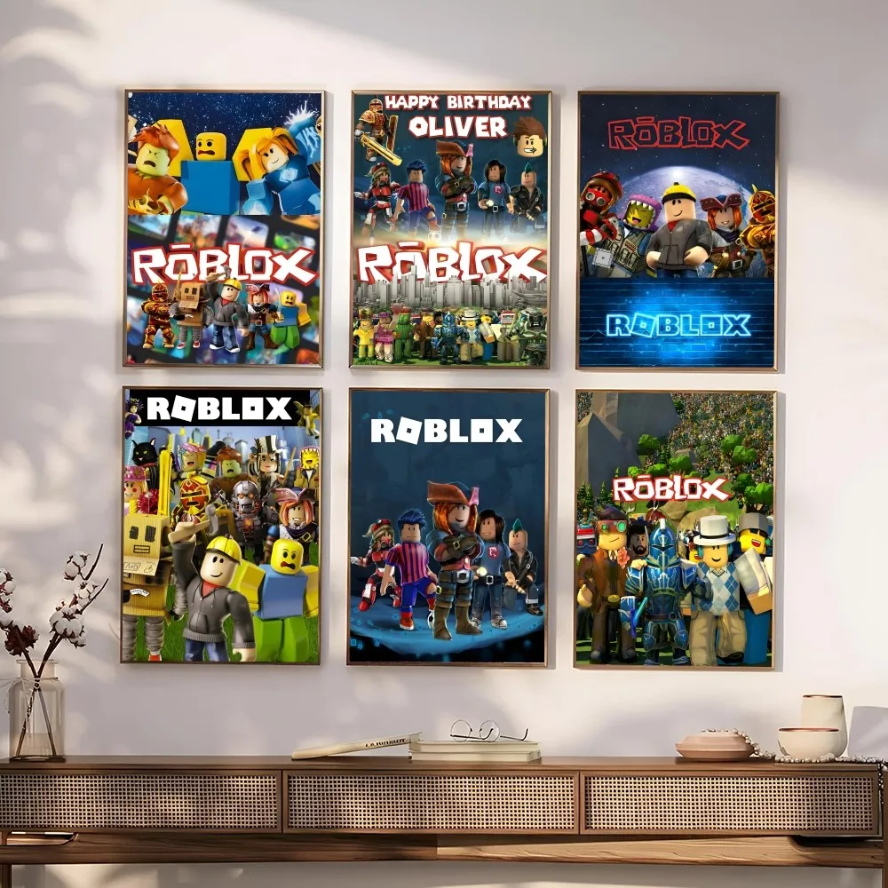 ملصق ورقي أنيمي R-Roblox ، لوحة فنية ، طباعة ، منزل ، غرفة معيشة ، غرفة نوم ، مدخل ، بار ، مطعم ، مقهى ، ديكور