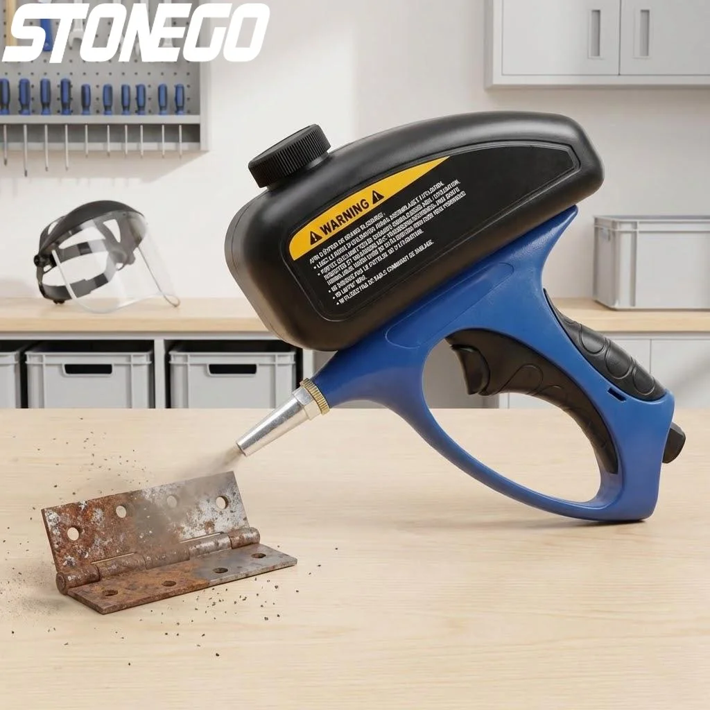 Portable Air Sandblaster Tool Kit Rust Removal Surface Preparation Industrial Power Cleaning Accessories for Cars and Home