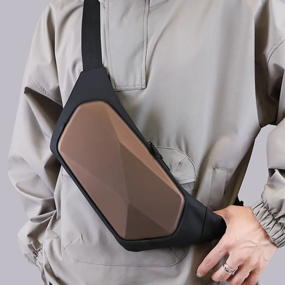 

Fashion Waterproof Men's Chest Bag Oxford Cloth Color Contrast Sports Shoulder Bag Durable Casual Crossbody Bag Outdoor