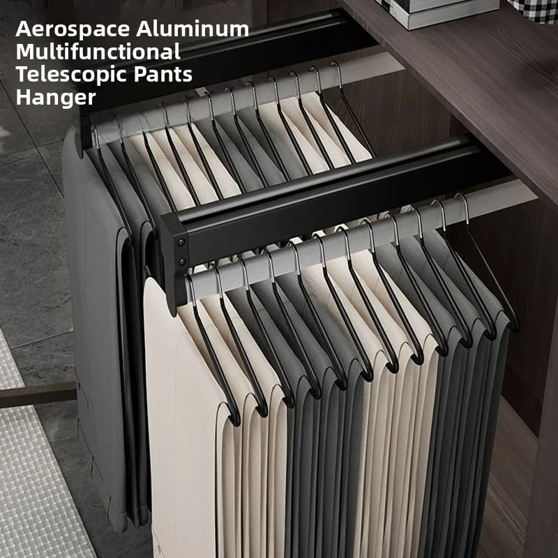 

Top Mounted Pull out Pants Ra Slide Tra Closet Built in Hanging Storage Organizer Multi Functional Wardrobe ential
