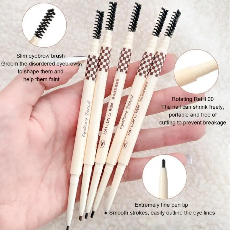 1/5PCS Weiche Nebel Augenbraue Bleistift Hohe Qualität Material Abstrich Glatte Schwarz Kaffee Schönheit Kosmetik Augenbraue Bleistift Kein make-up