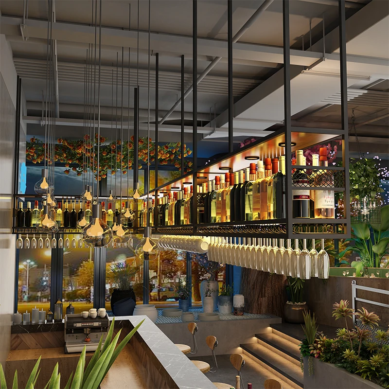 Metal Display Bar Cabinet Decorative Creative Living Room Customize Bar Accesories Organizer Placards Ouverts Furniture Home