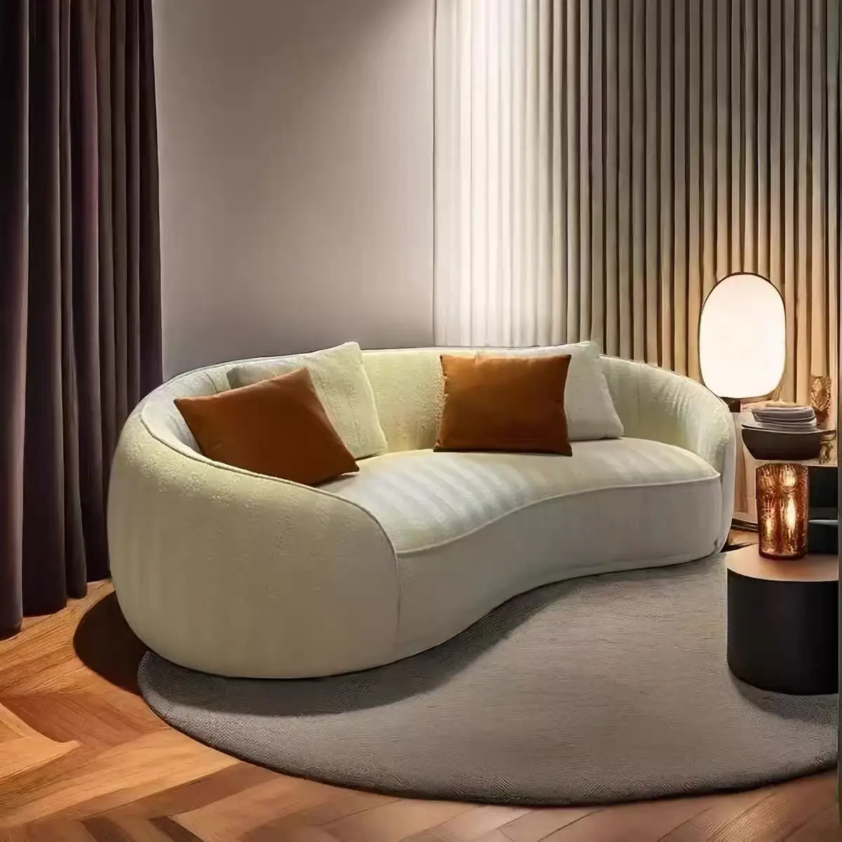 Light luxury and high-end sense, living room home fabric sofa