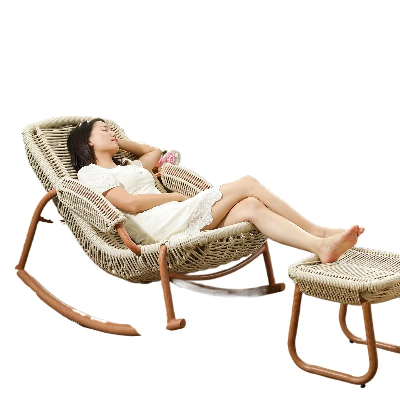 

Adult balcony family leisure chair, light luxury Internet celebrity outdoor courtyard lazy rocking chair