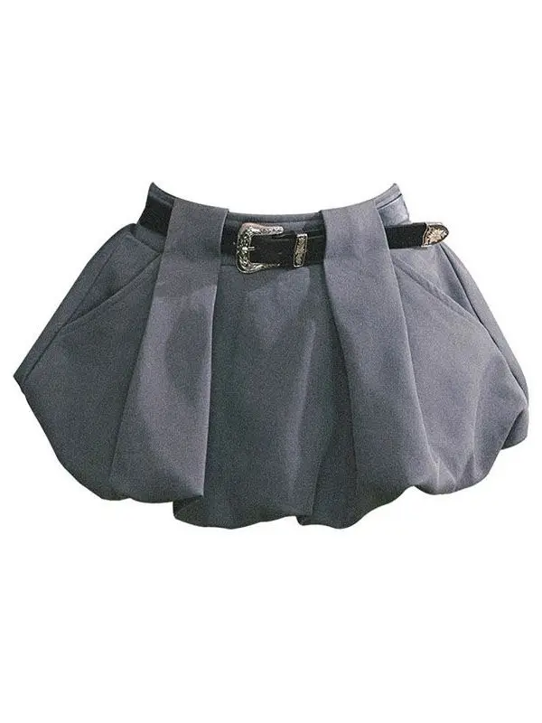

ay Flared Skirt Women's Summer High Waist Slim Splice A-Line f Skirt Sweet Cool ort Skirt Trendy Casual Sle