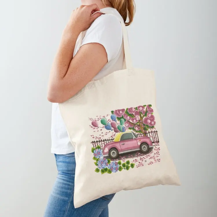 Pink Fiagro by Anastasia Kurganova Tote Bag hand bag Women's shopper canvas tote