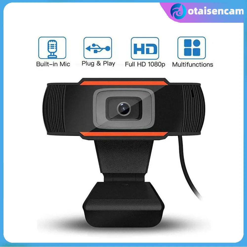 

2MP HD Webcast Usb Drive Free Computer Web Camera Built-in Mic Two-way Video Talk Plug & Play Wide 180° Viewing Angle