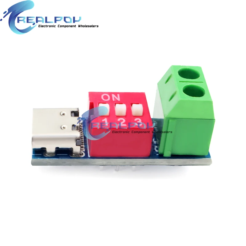 PD Trigger Module Type-C 5V 9V 12V 15V 20V Adjustable Decoy 100W Plug and Play No Soldering for Fast Charging DIY Electronics