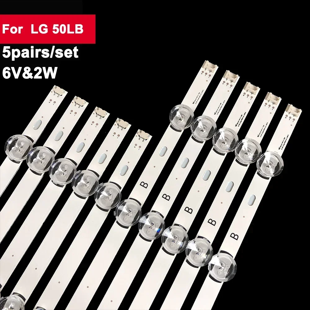 5Set 50in LED Backlight TV Repair Parts LIG LC500DUE 50LB565U 50LB552V 50LB563U 50LB563V 50LB5610 50LB561B NC500DUN T500HV