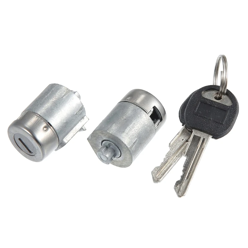 Compatible for C1500 12549131 Car Ignition Key Door Lock Cylinder Set with 2 Keys Bundle Replacement Accessories Durable