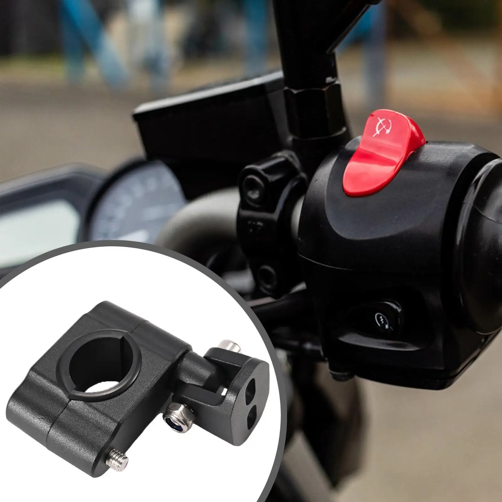 دراجة نارية ضوء تصاعد قوس مؤشر معدني حامل مصباح شريط الثور المشبك