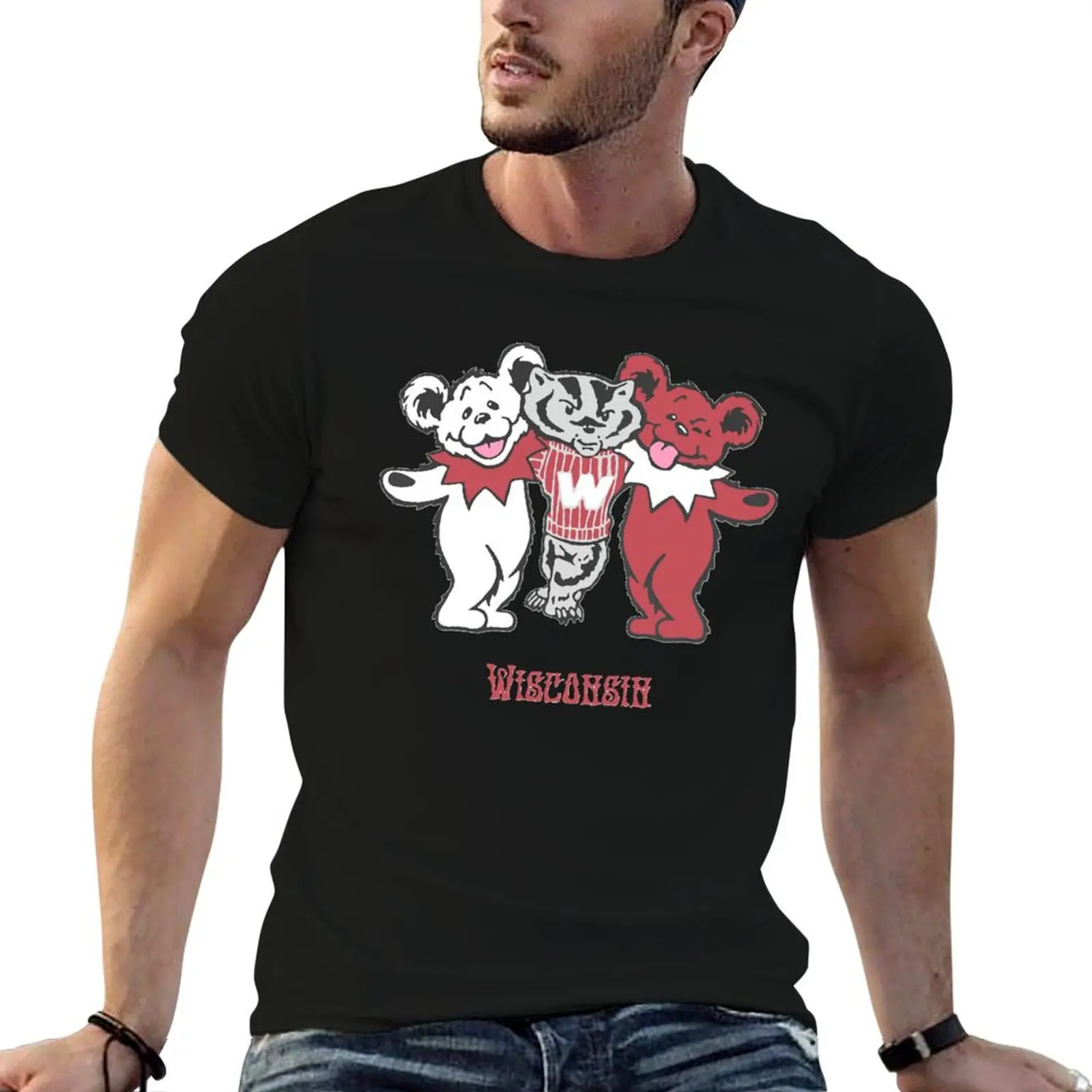 

shirt graphic Bucky-and-Bears---University-of-Wisconsin-Madison-Classic-T-Shirt shirts t man mens luxury T-Shirt t