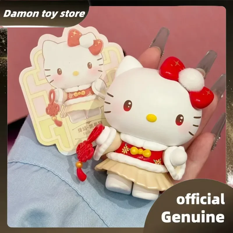

Новая оригинальная китайская одежда Sanrio Four Seasons, серия Mystery Box, глухая коробка Hello Kitty, коллекционная модная игрушка, подарки для детей